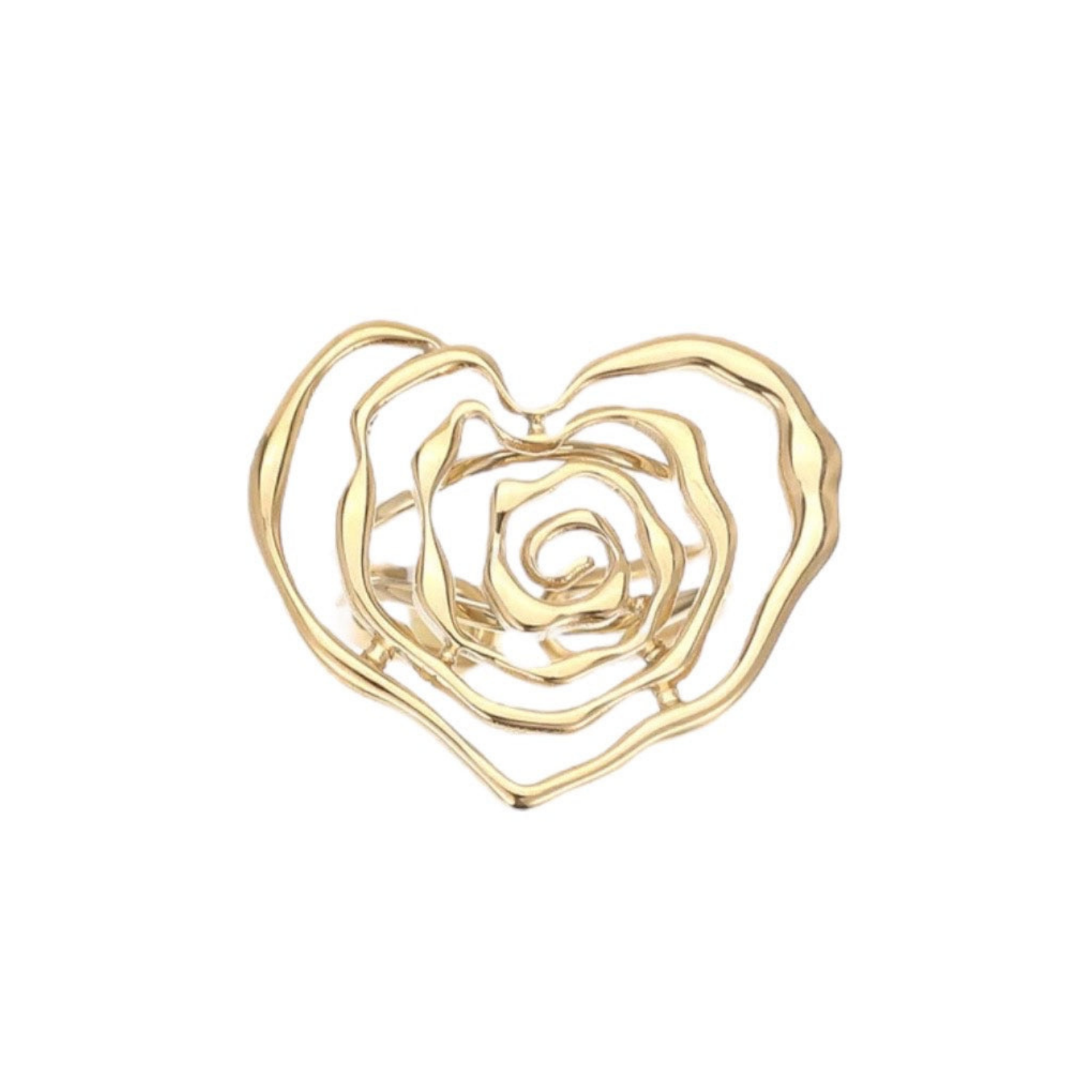 Hart ring gelaagd goud