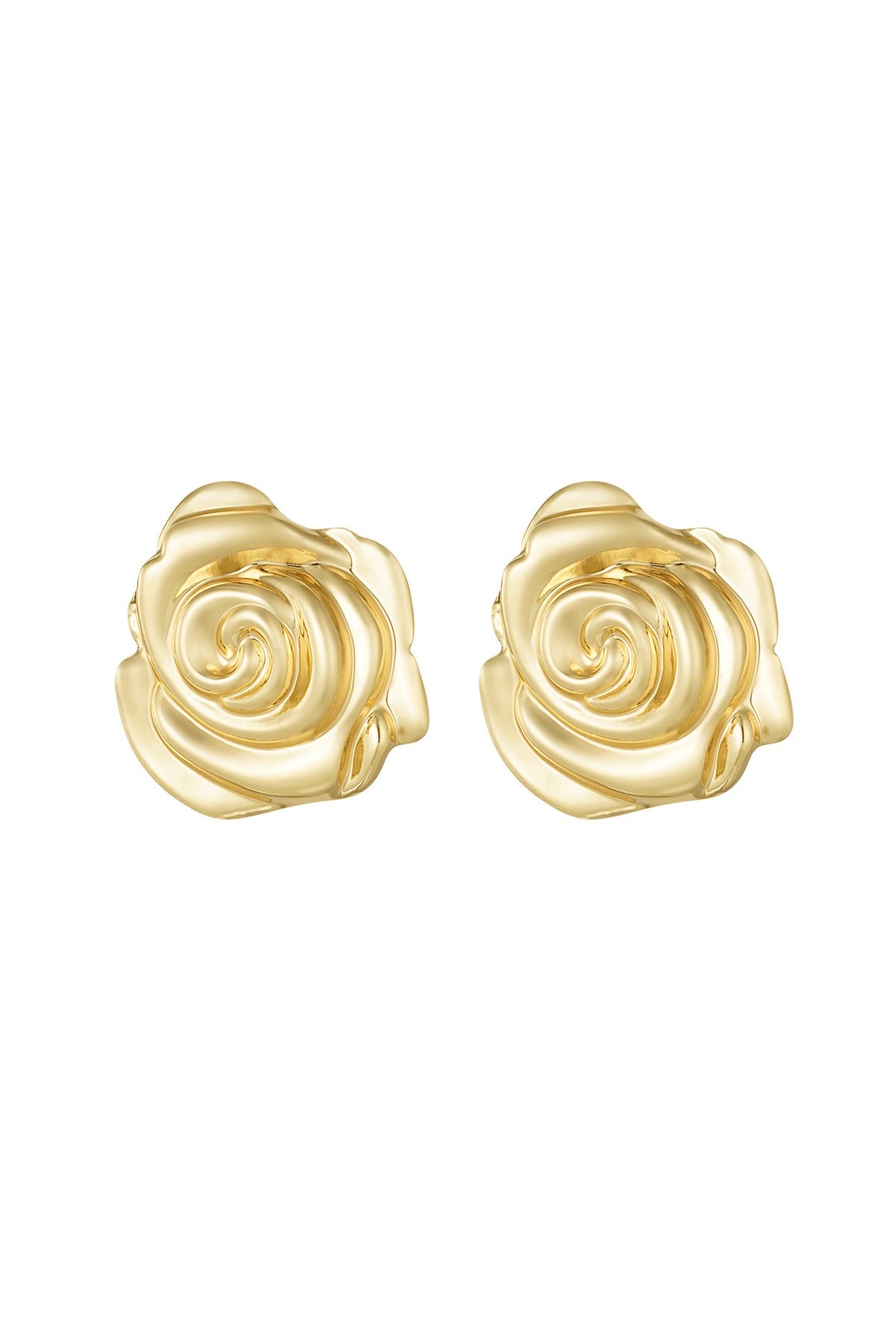 Wild rose oorbellen goud