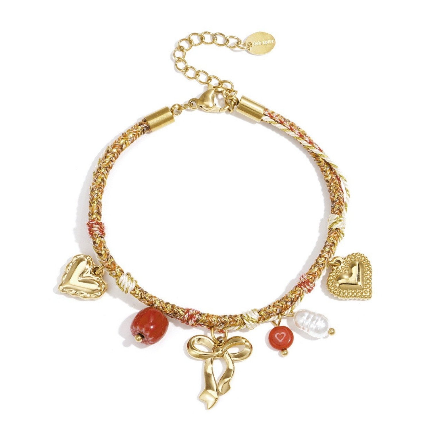 Bedel armband strik goud