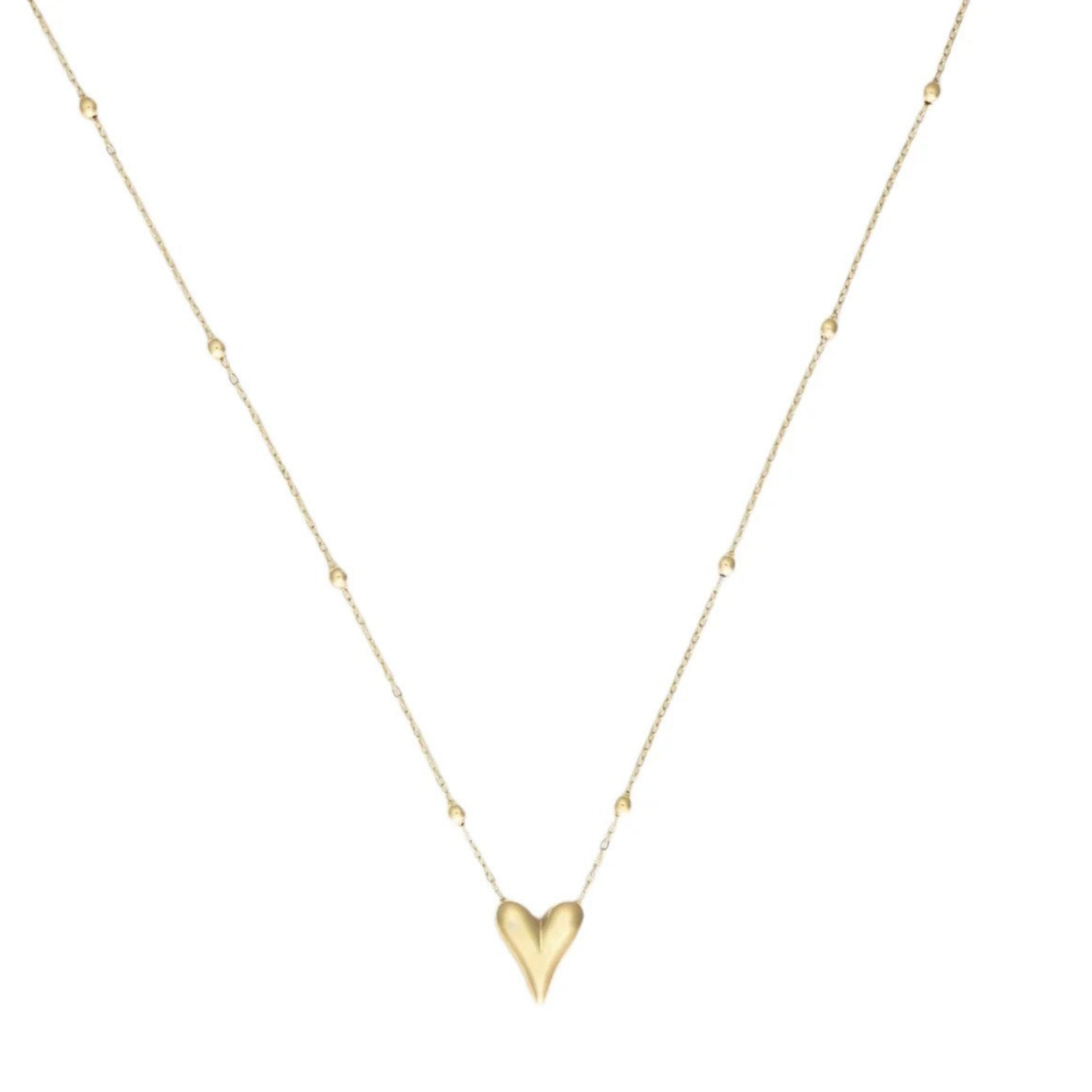 Small heart ketting goud