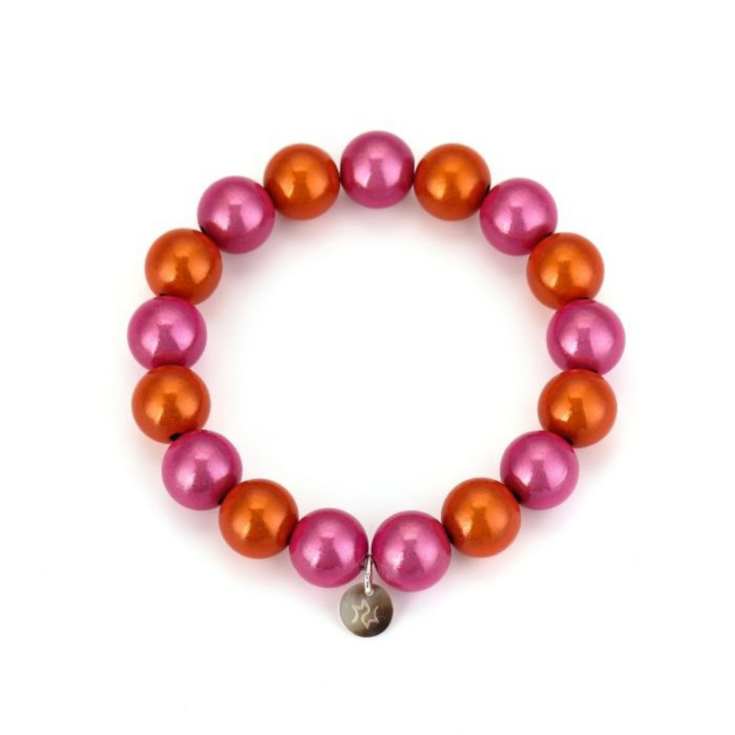 Lio orange parel armband