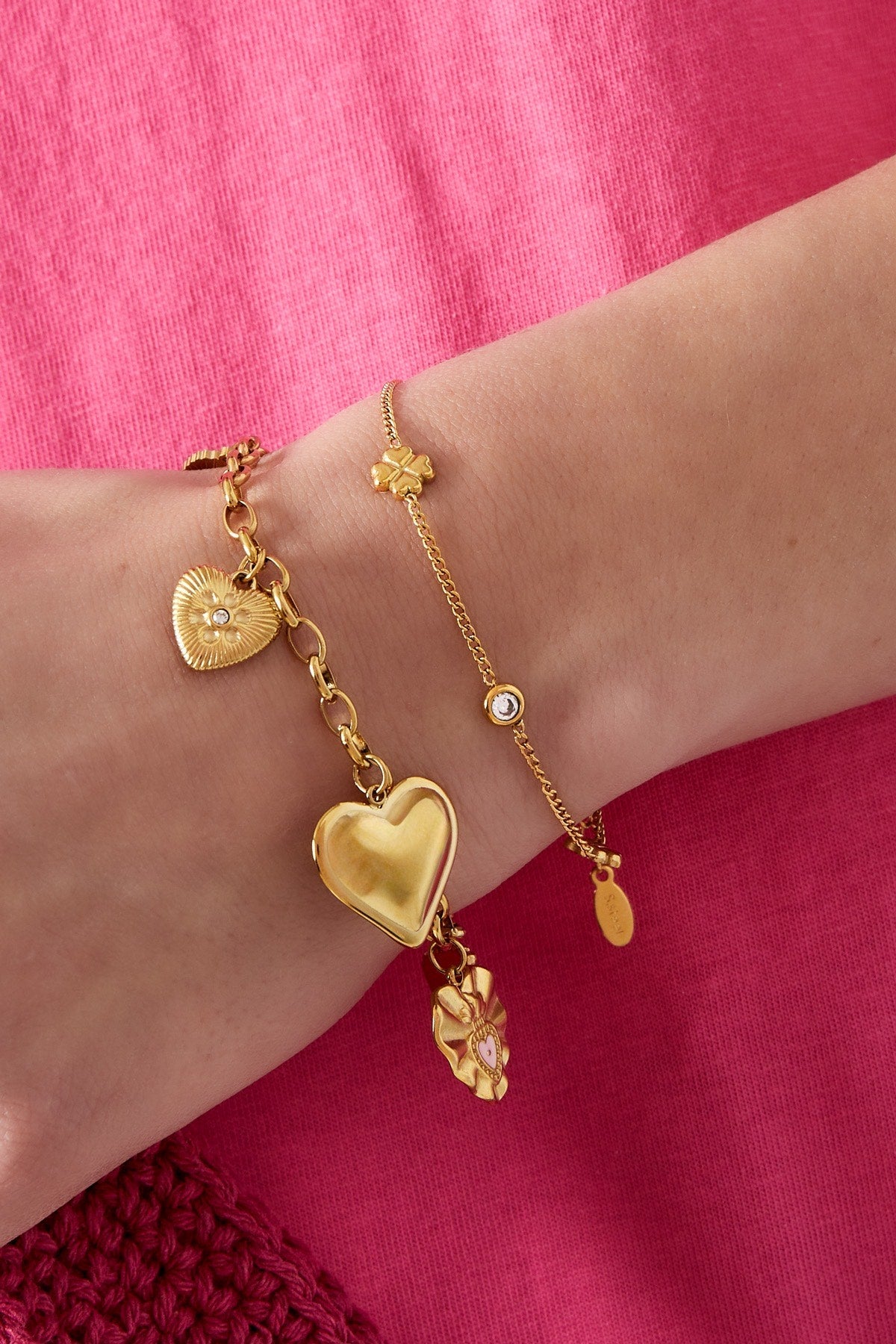 Gleaming luck armband goud