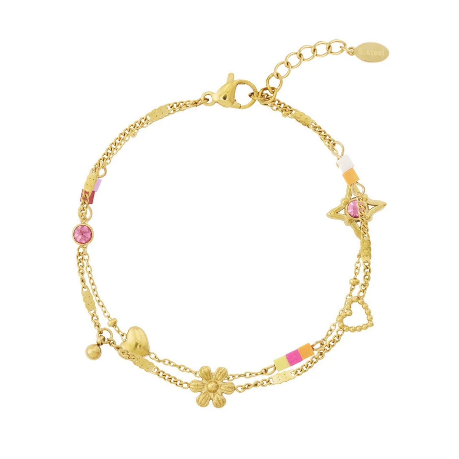 Flowy armband goud