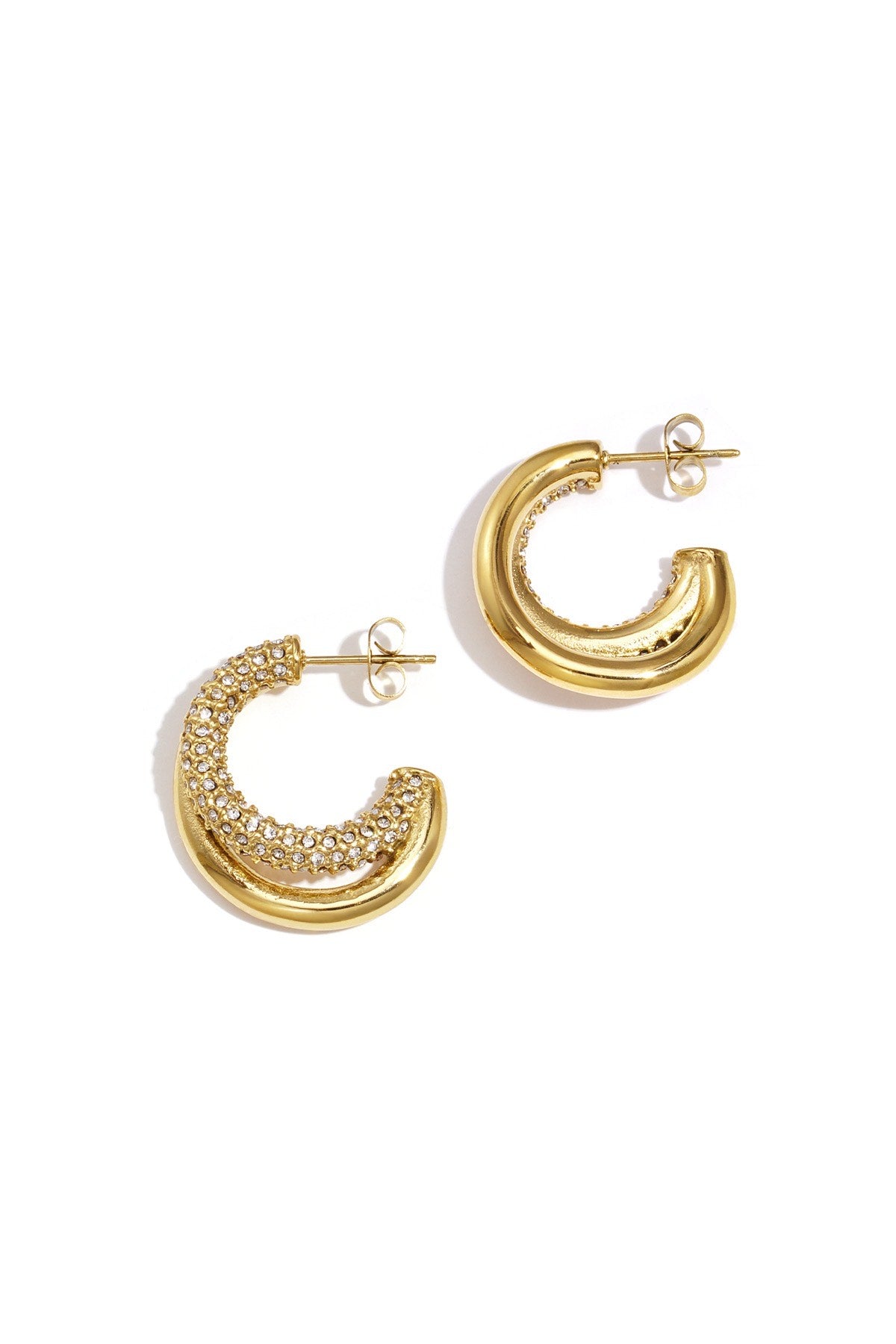 Evy glitter earrings goud