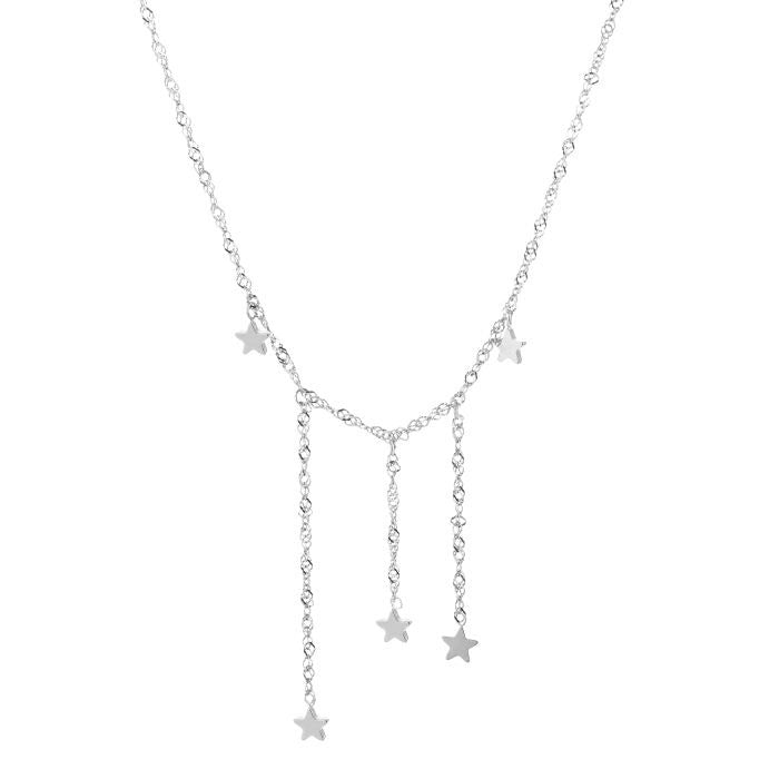 Vallende sterren ketting zilver