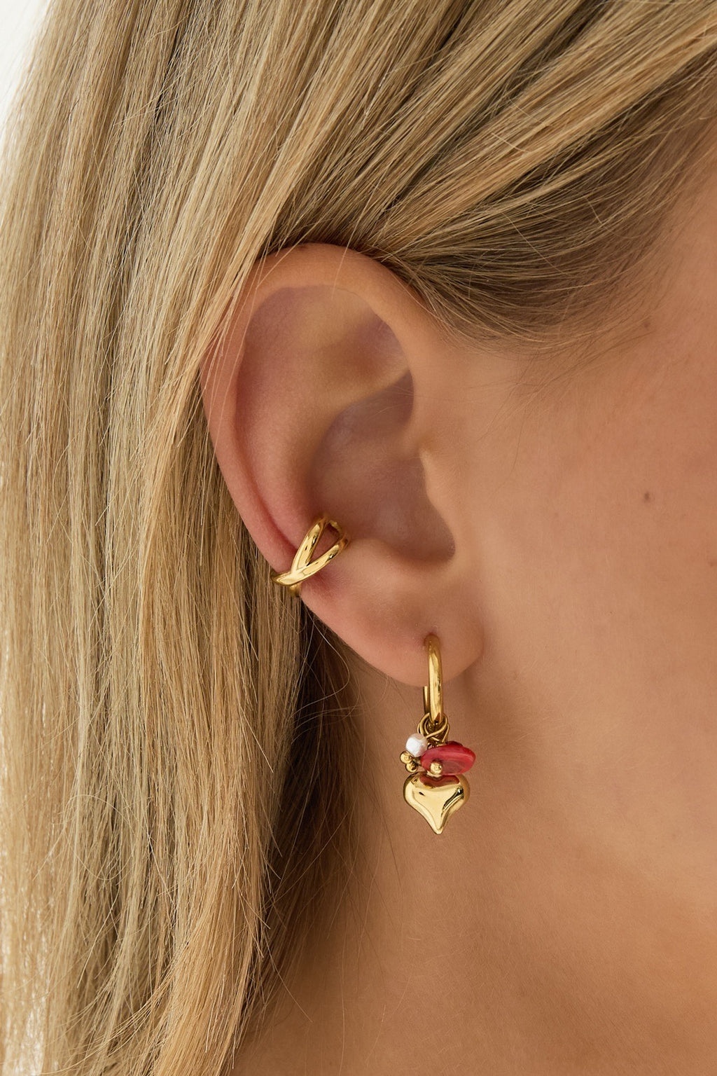 Sweet heart oorbellen goud