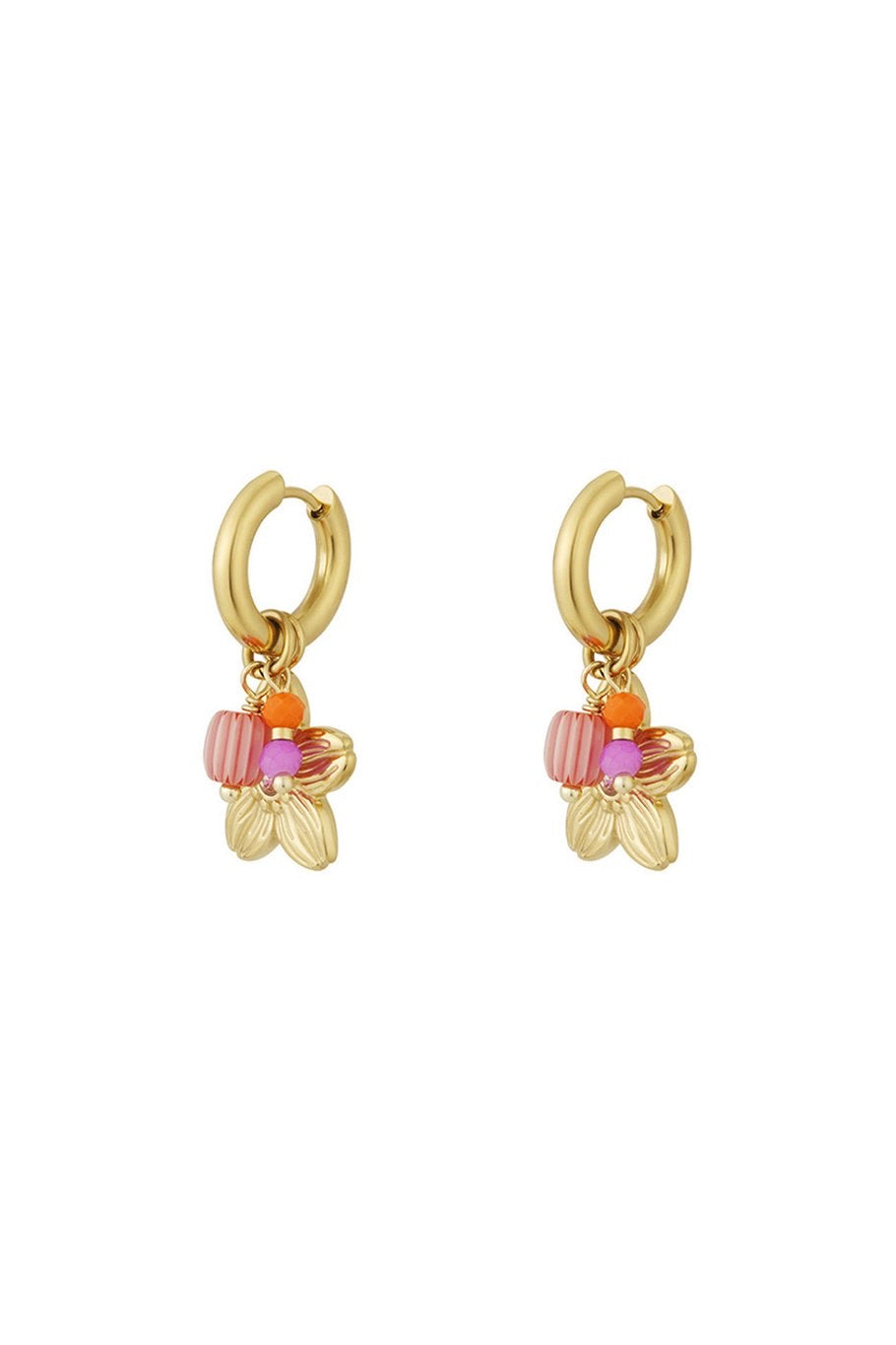 Bloom hoops oorbellen goud
