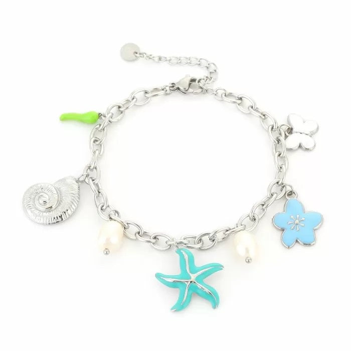 Charms armband beach vibes goud