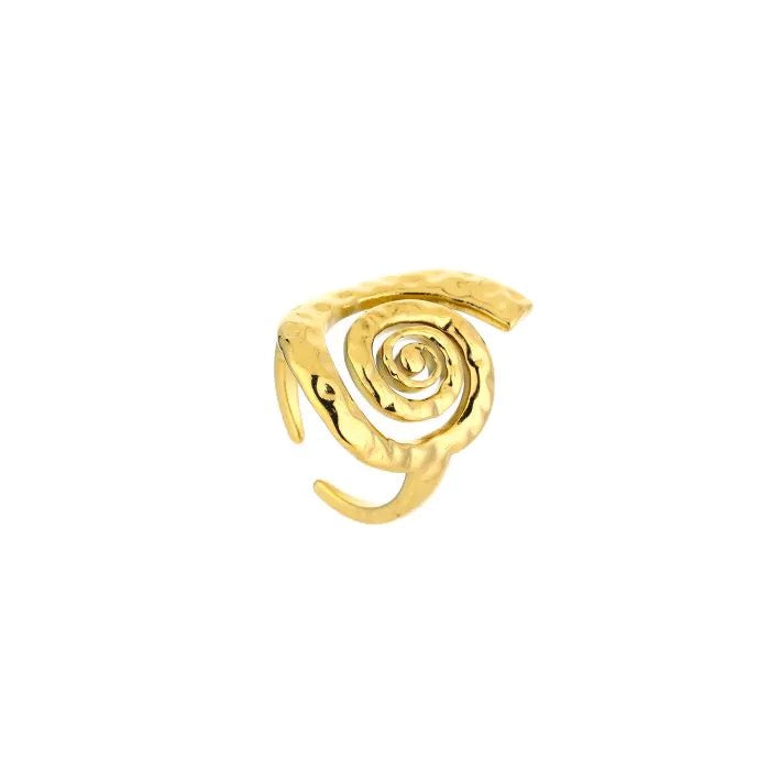 Sea shell ring goud