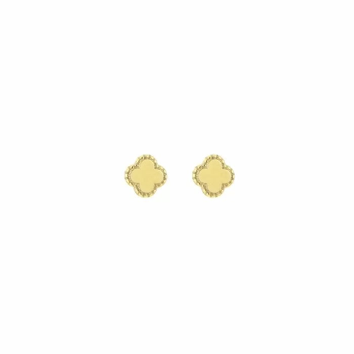 Klaver oorknopjes goud