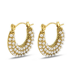 Royal glow oorbellen goud