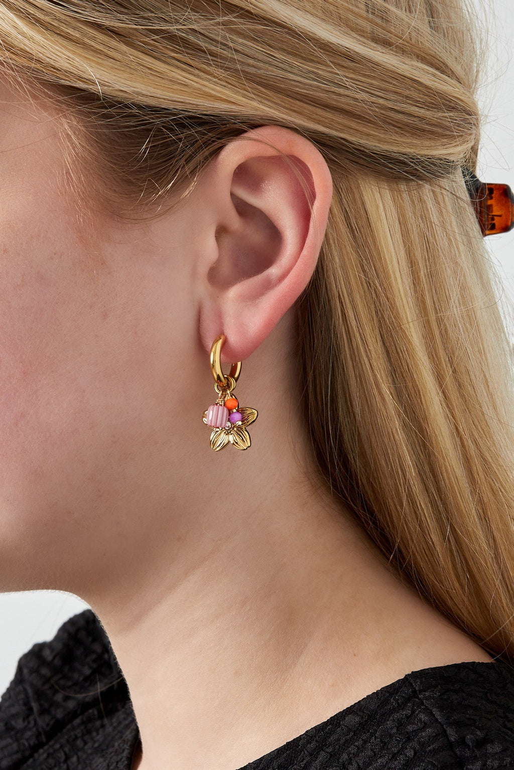 Bloom hoops oorbellen goud