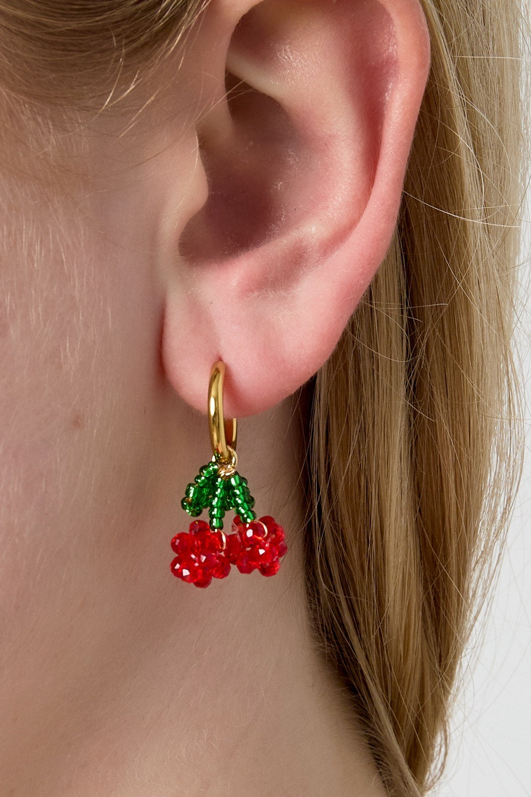 Cherry oorringen goud