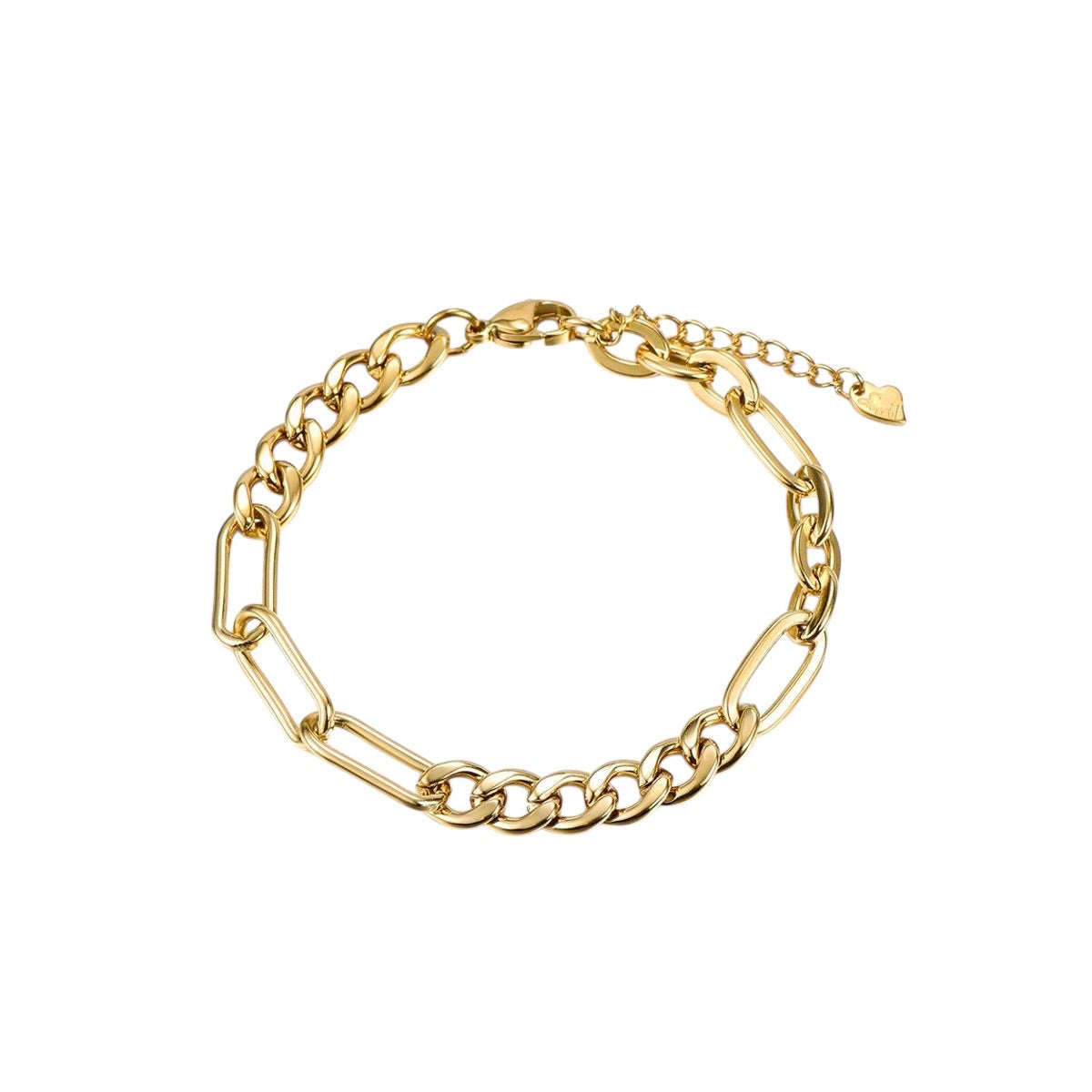 2 soorten schakel armband  goud