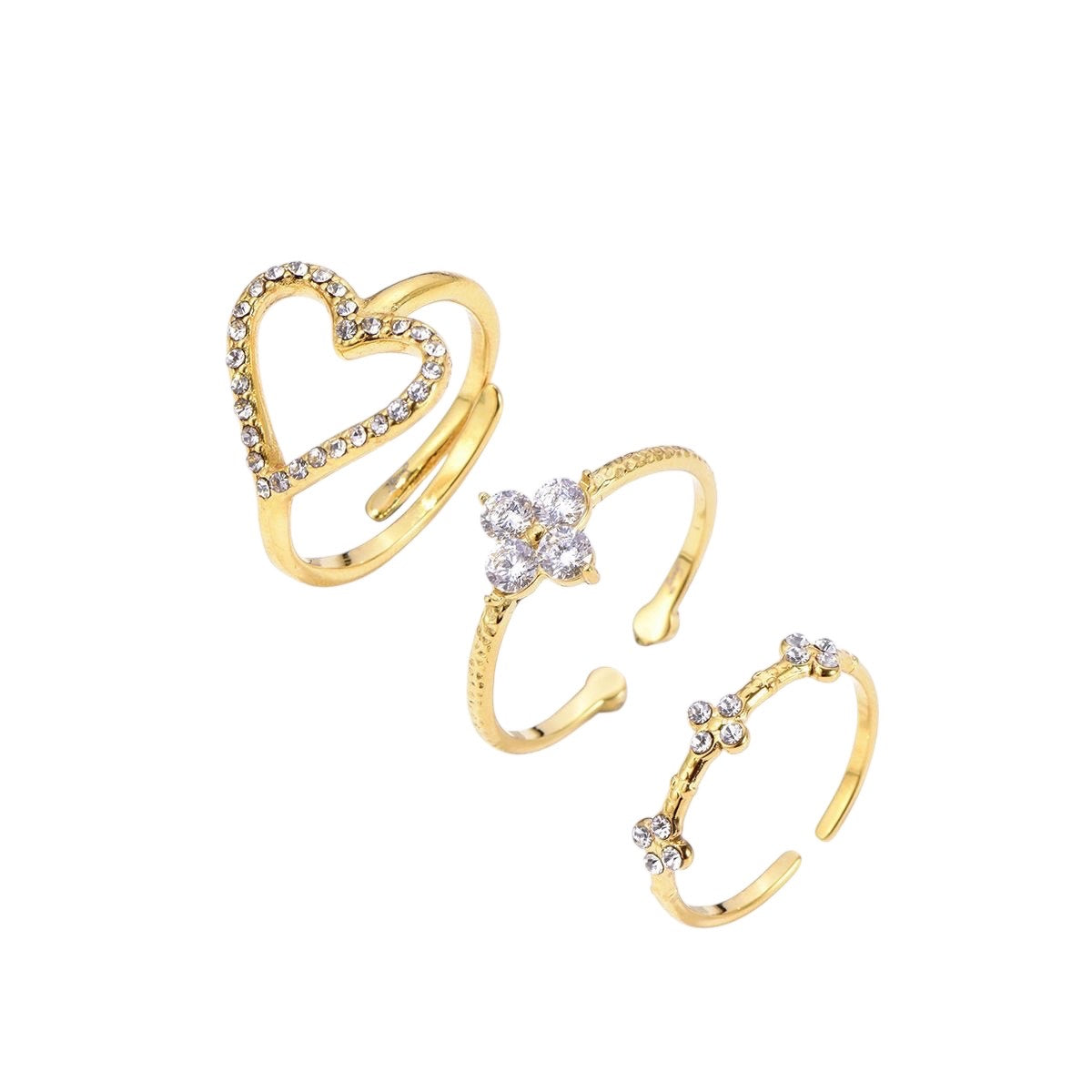 Sparkle ringen set goud