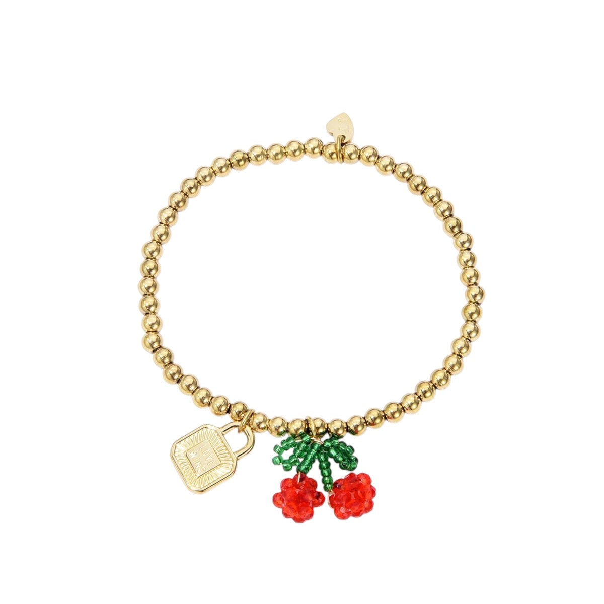 Cherry armband goud