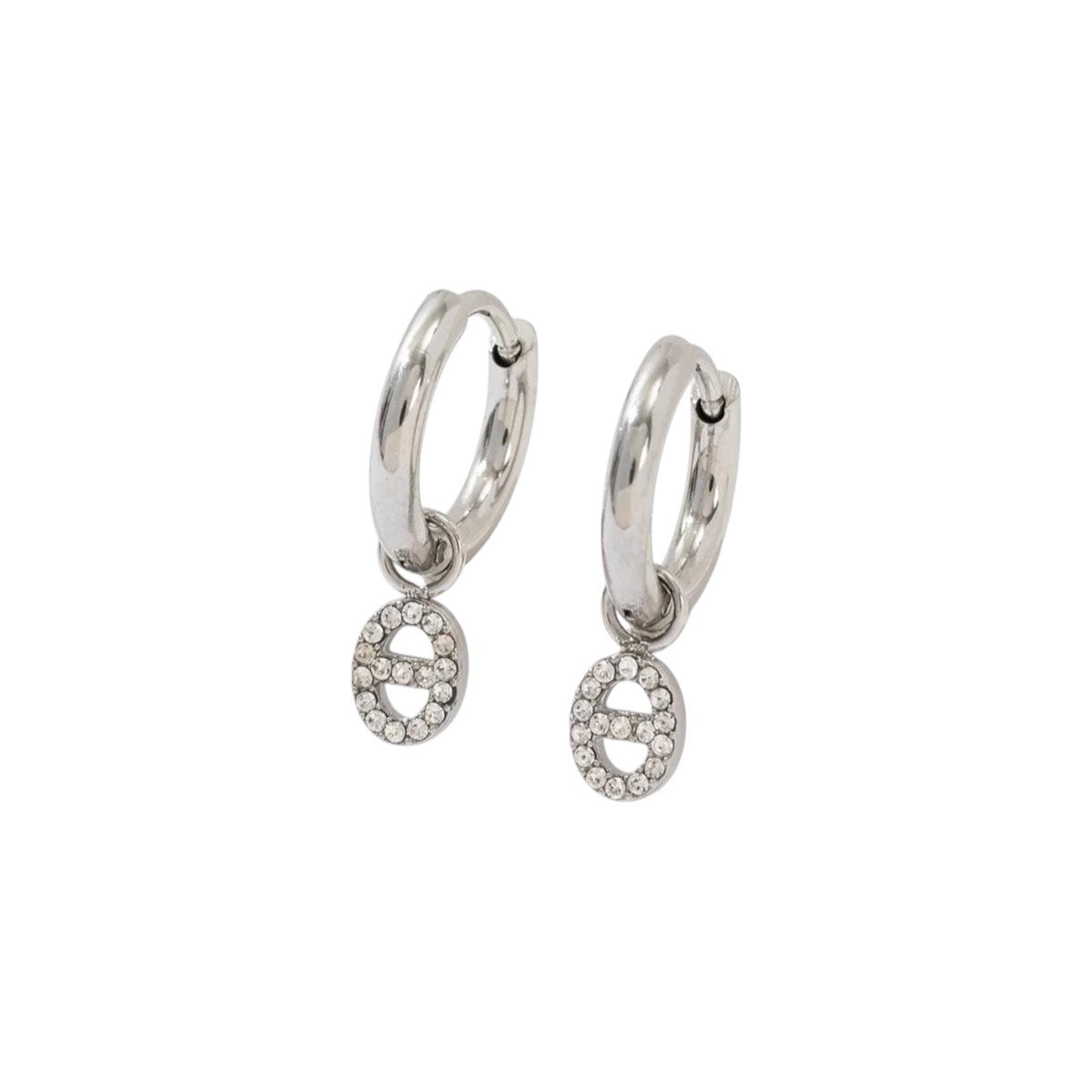 Peace klein oorbellen zilver