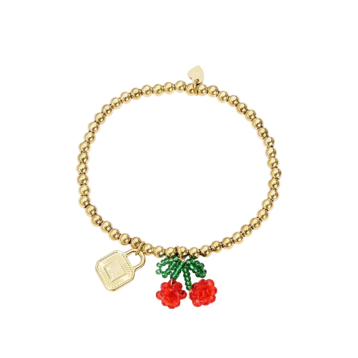 Cherry armband goud