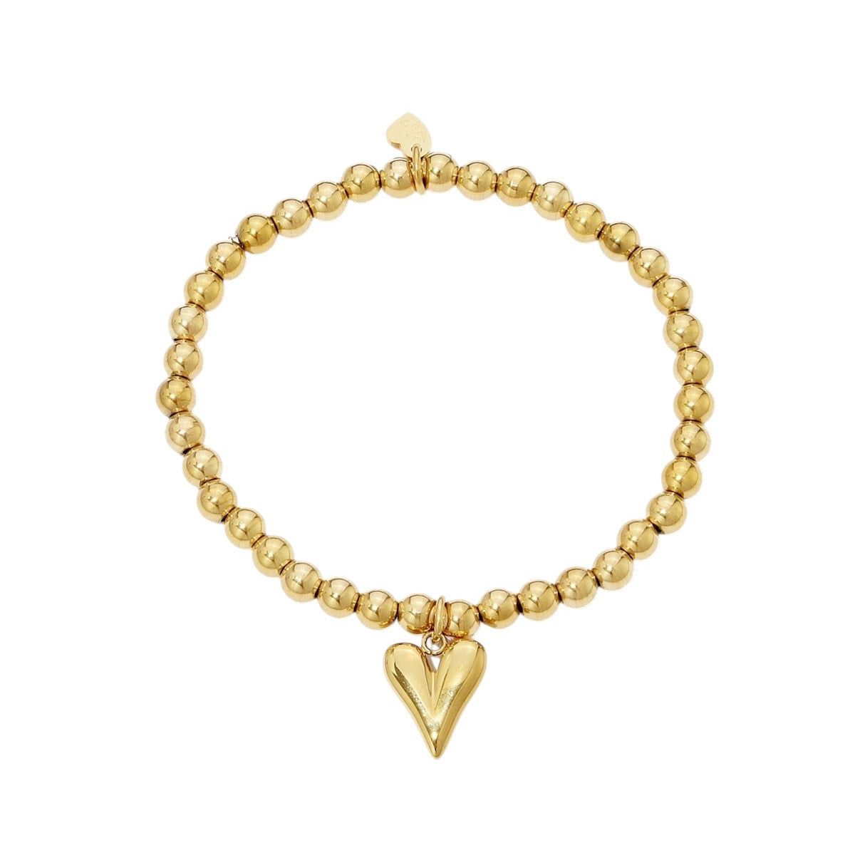 Kralen armband hart goud