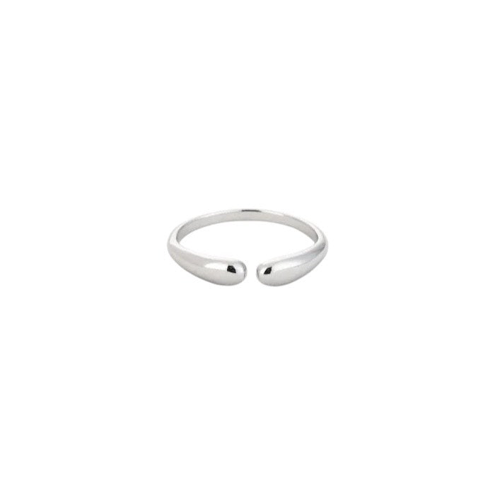 Minimalistische open ring zilver