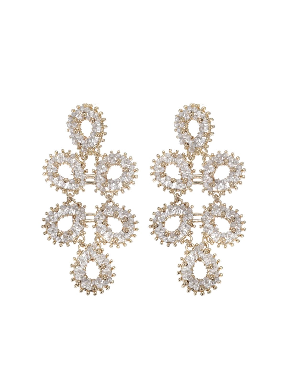 Statement oorbellen chique zilver