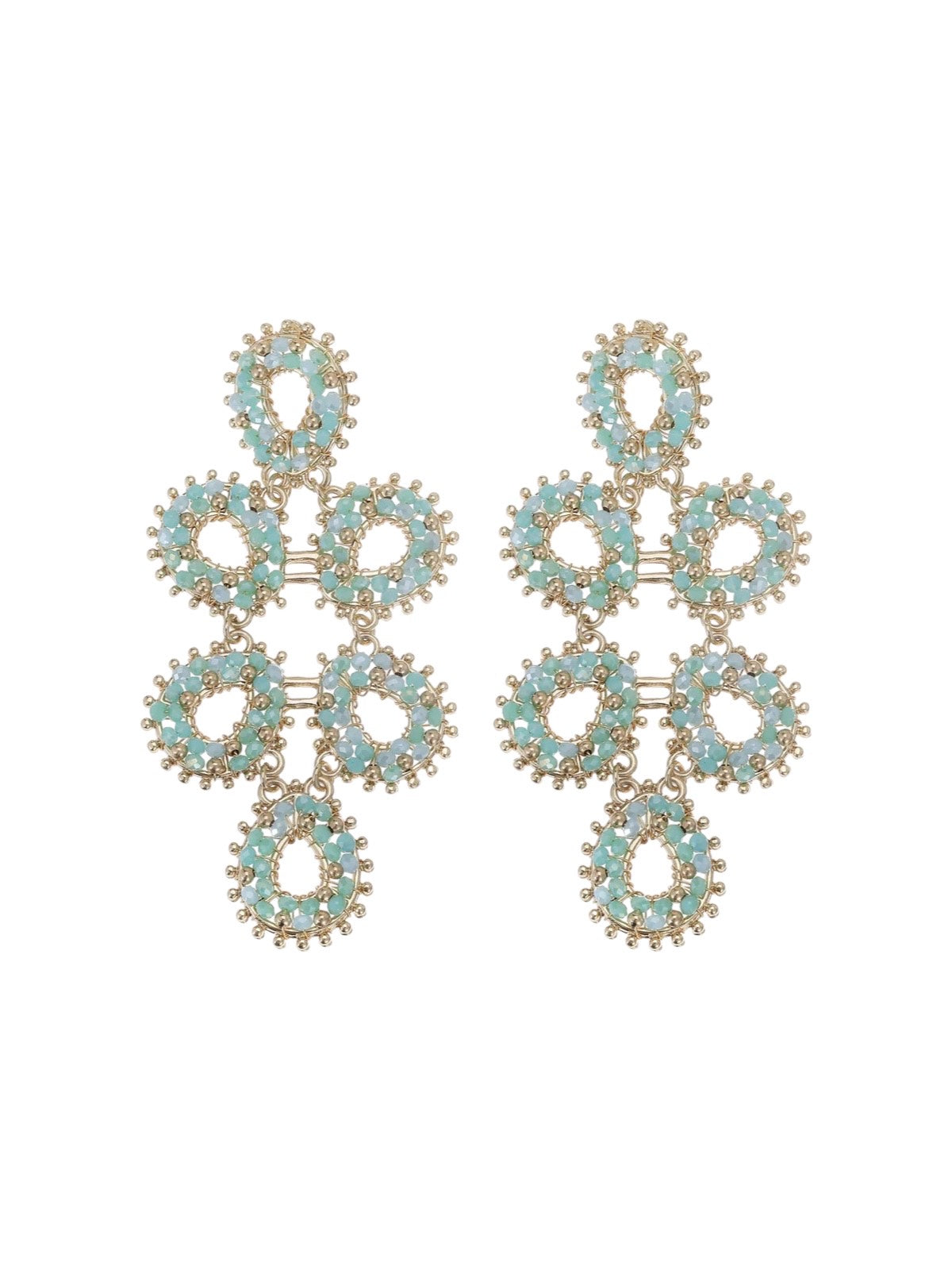 Statement oorbellen chique blauw