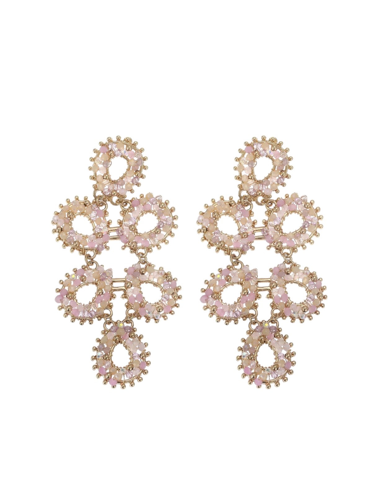 Statement oorbellen chique roze