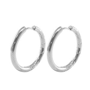 Oorringen patroon medium zilver