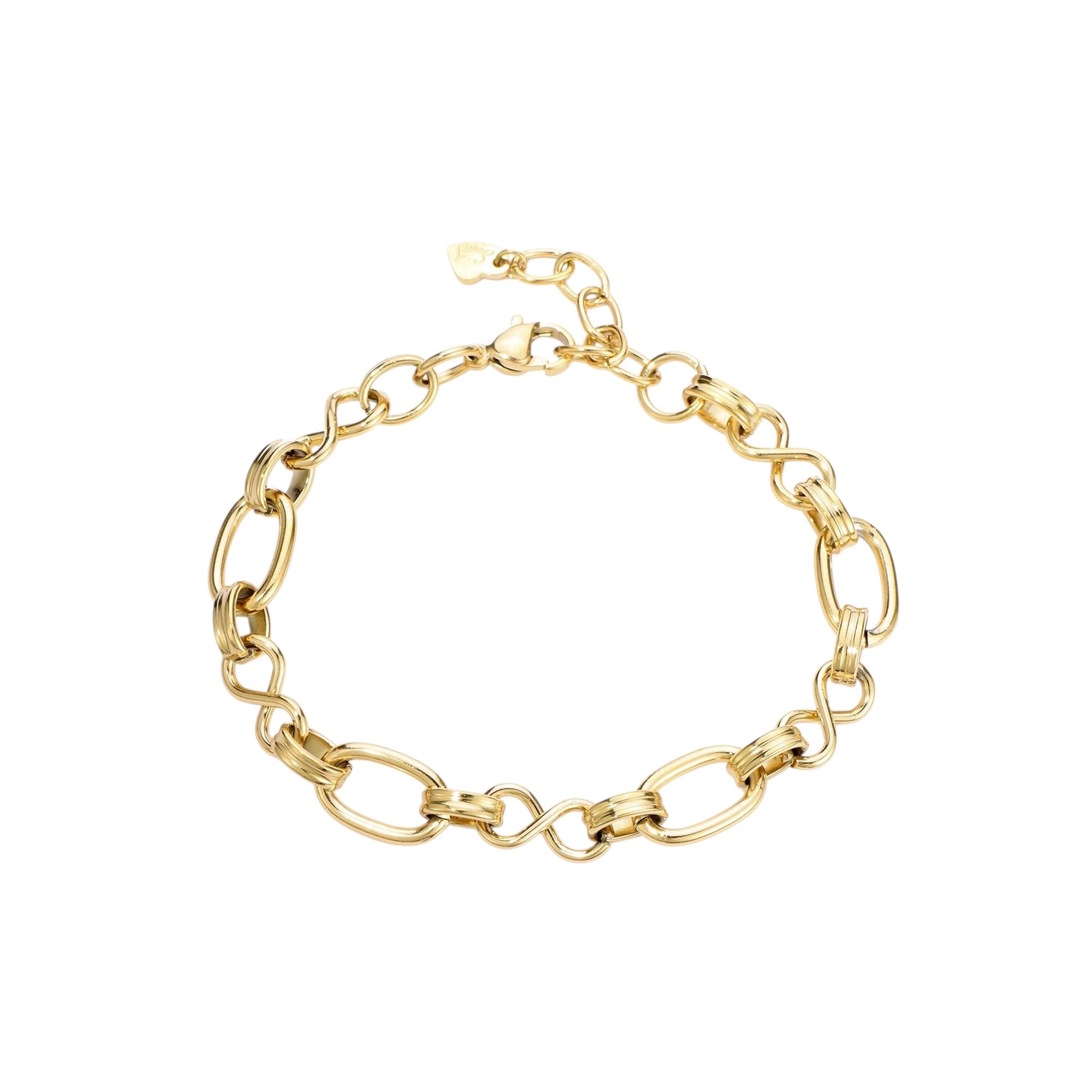 Oval link bracelet gold