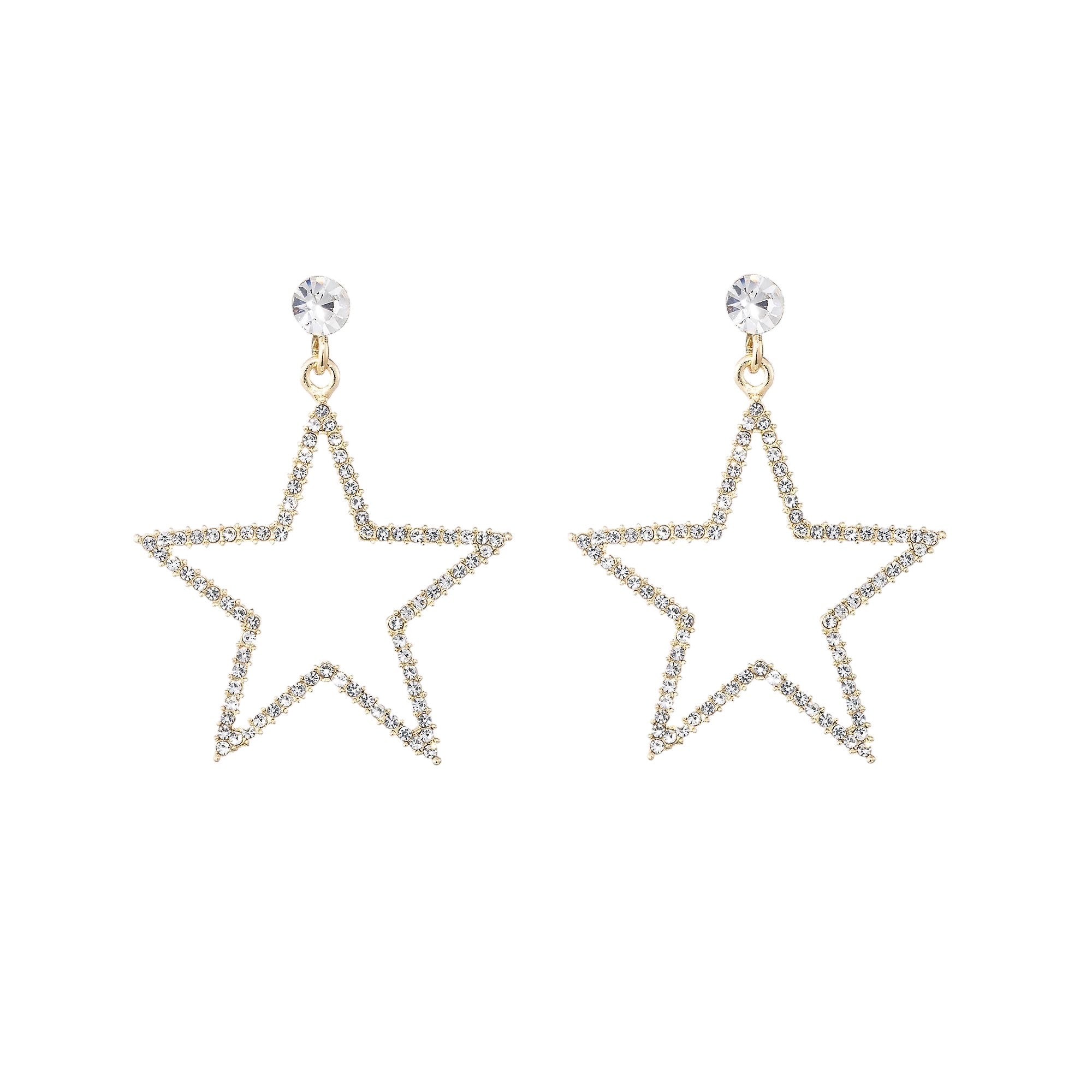 Shiny star oorbellen goud